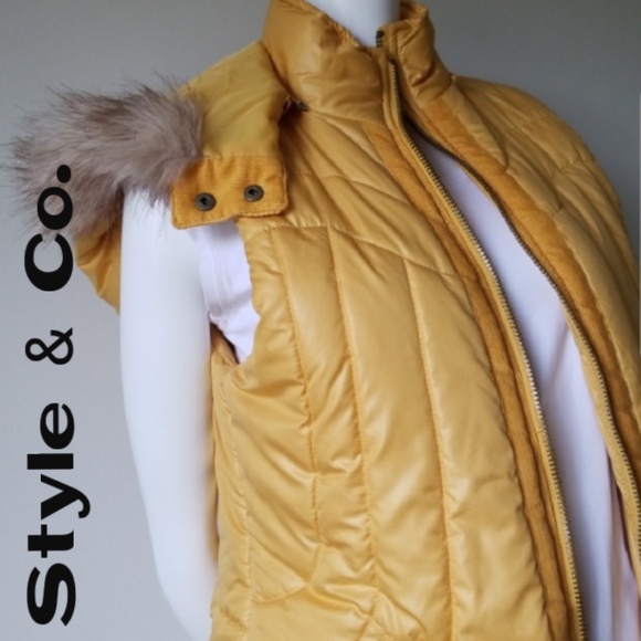 Style & Co. Jackets & Blazers - PreOwned Style & Co Yellow Vest